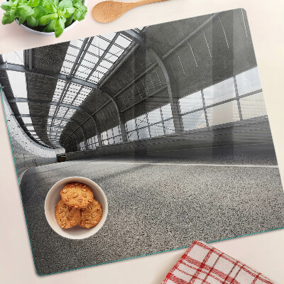 Glass kitchen board Modern architecture and geometry