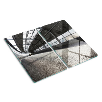 Glass kitchen board Modern architecture and geometry