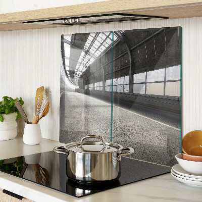 Glass kitchen board Modern architecture and geometry