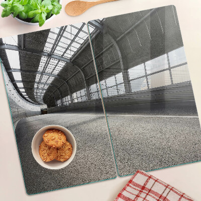 Glass kitchen board Modern architecture and geometry