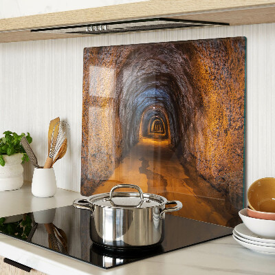 Glass chopping board Tunnel in the cave with lighting