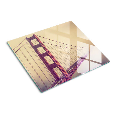Glass chopping board Vintage Golden Gate Bridge