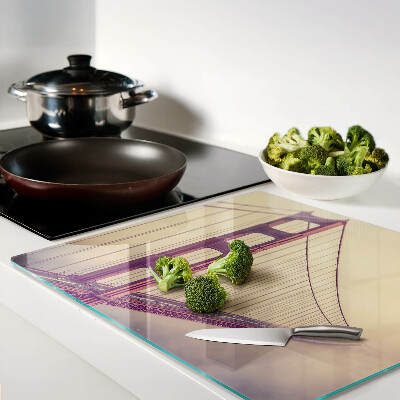 Glass chopping board Vintage Golden Gate Bridge