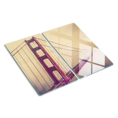 Glass chopping board Vintage Golden Gate Bridge