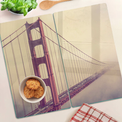 Glass chopping board Vintage Golden Gate Bridge