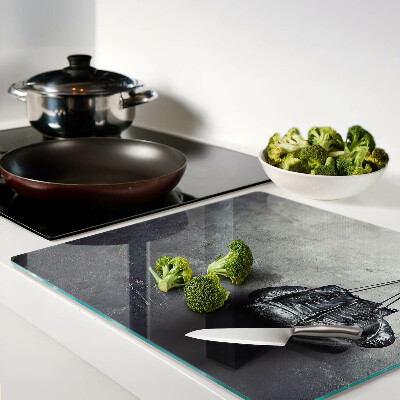 Glass chopping board Armchair in a minimalist interior