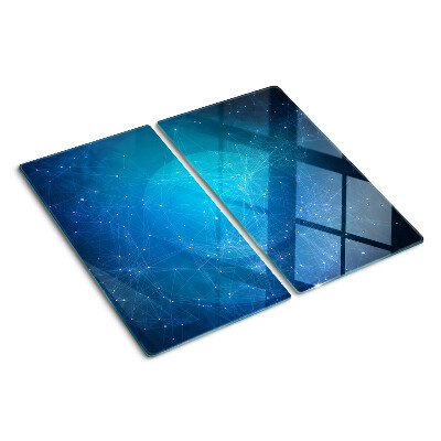 Glass chopping board Geometric lines and points motif