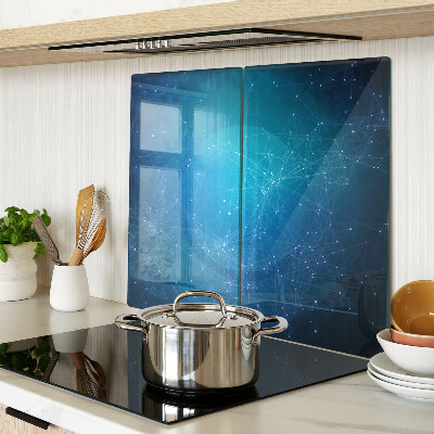 Glass chopping board Geometric lines and points motif