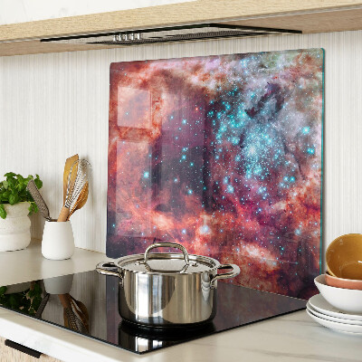 Glass chopping board Space landscape with stars