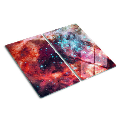 Glass chopping board Space landscape with stars