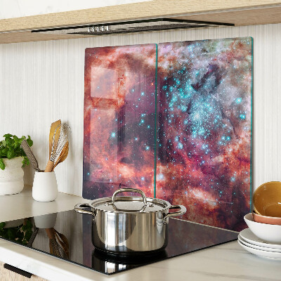 Glass chopping board Space landscape with stars
