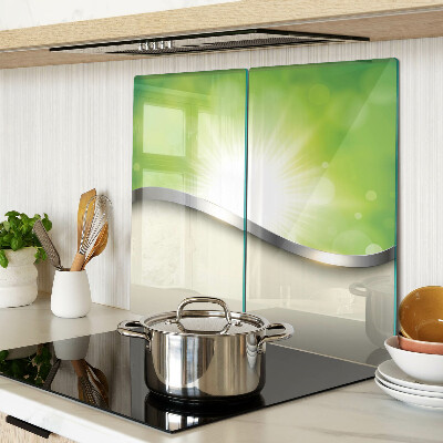 Glass chopping board Green bokeh with rays of light