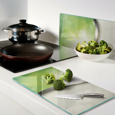 Glass chopping board Green bokeh with rays of light
