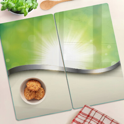 Glass chopping board Green bokeh with rays of light
