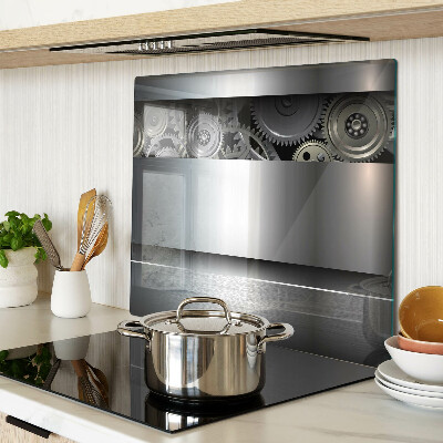 Glass chopping board Mechanical Gears and Metallic Surfaces