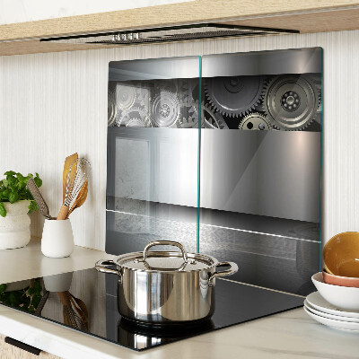 Glass chopping board Mechanical Gears and Metallic Surfaces
