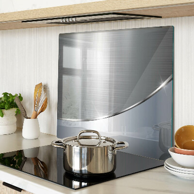 Glass kitchen board Metallic shine with reflections