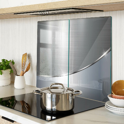 Glass kitchen board Metallic shine with reflections