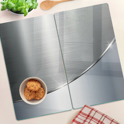 Glass kitchen board Metallic shine with reflections