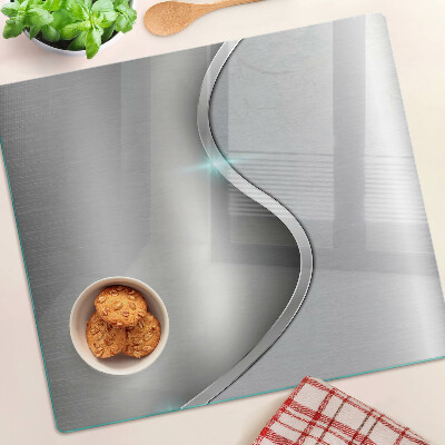 Glass kitchen board Modern design with a wave