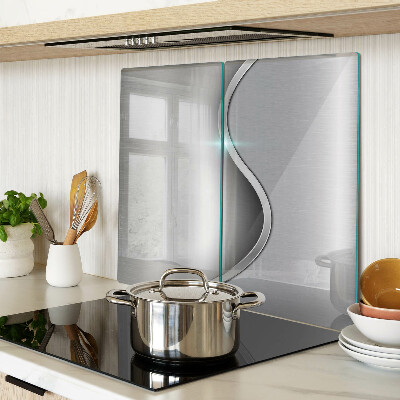 Glass kitchen board Modern design with a wave