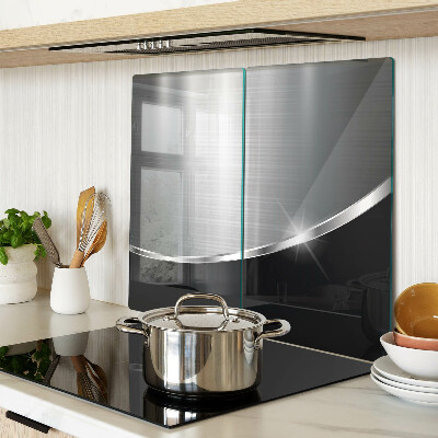 Glass chopping board Metallic shine with reflections