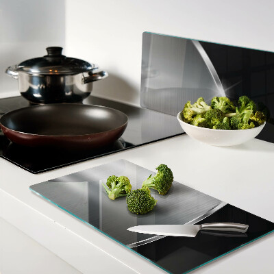 Glass chopping board Metallic shine with reflections