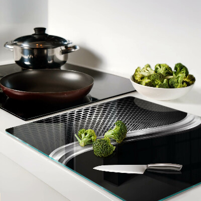 Glass kitchen board Futuristic pattern with waves