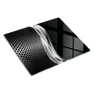 Glass kitchen board Futuristic pattern with waves