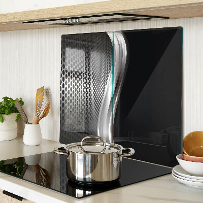 Glass kitchen board Futuristic pattern with waves
