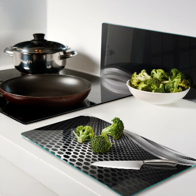 Glass kitchen board Futuristic pattern with waves