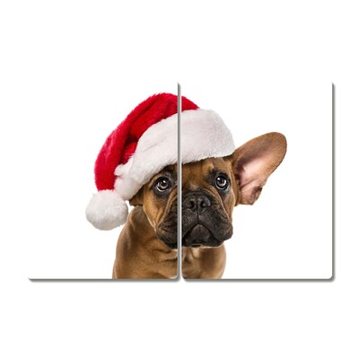 Kitchen Splashback Bulldog Dog Christmas