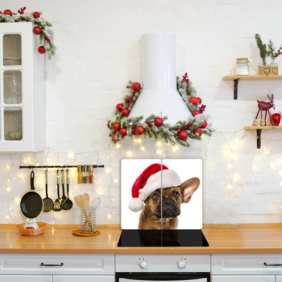 Kitchen Splashback Bulldog Dog Christmas