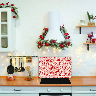 Kitchen Splashback Reindeer Decoration Winter holidays