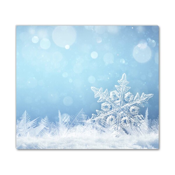 Kitchen Splashback Snowflakes Winter Snow