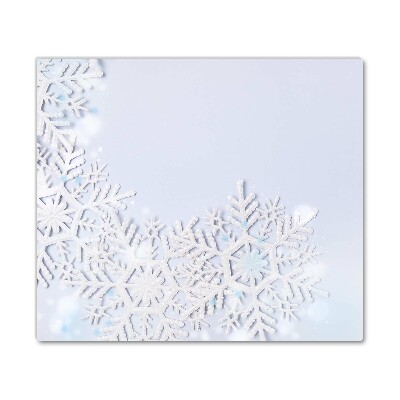 Kitchen Splashback Snowflakes Winter Snow
