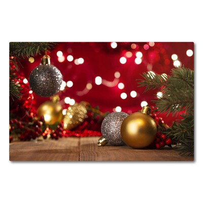 Kitchen Splashback Christmas tree balls Christmas Decorations