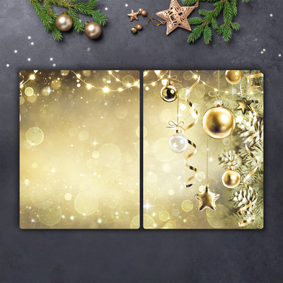 Kitchen Splashback Gold Christmas Holiday Decorations
