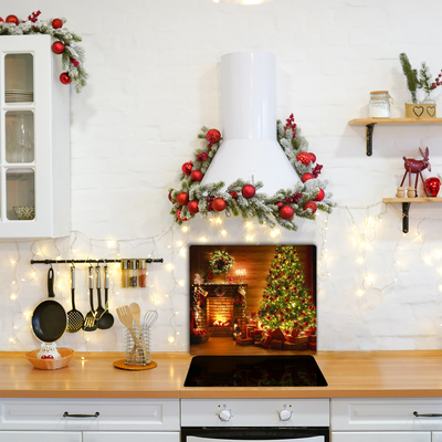 Kitchen Splashback Christmas Fireplace Christmas Gift