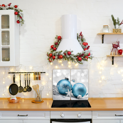 Kitchen Splashback Baubles Winter Holiday Decorations