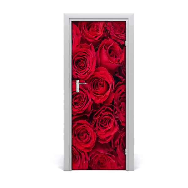 Self-adhesive door sticker Red rose