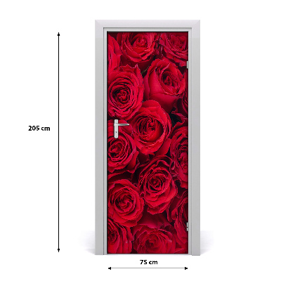 Self-adhesive door sticker Red rose