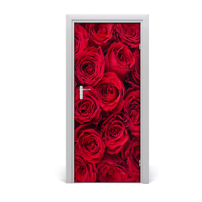 Self-adhesive door sticker Red rose