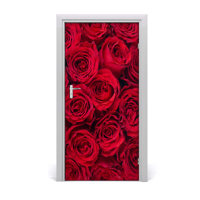 Self-adhesive door sticker Red rose