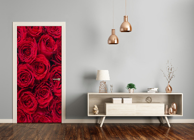 Self-adhesive door sticker Red rose