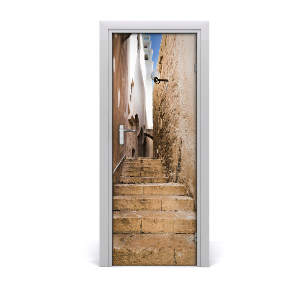 Self-adhesive door wallpaper Streets of israel