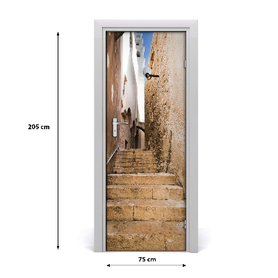 Self-adhesive door wallpaper Streets of israel