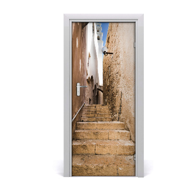 Self-adhesive door wallpaper Streets of israel