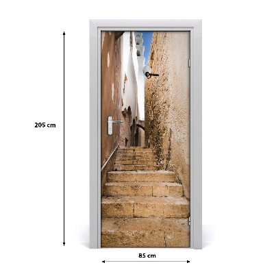 Self-adhesive door wallpaper Streets of israel