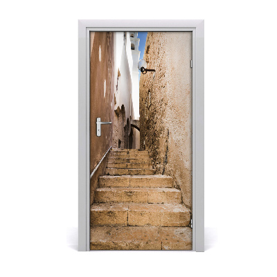 Self-adhesive door wallpaper Streets of israel